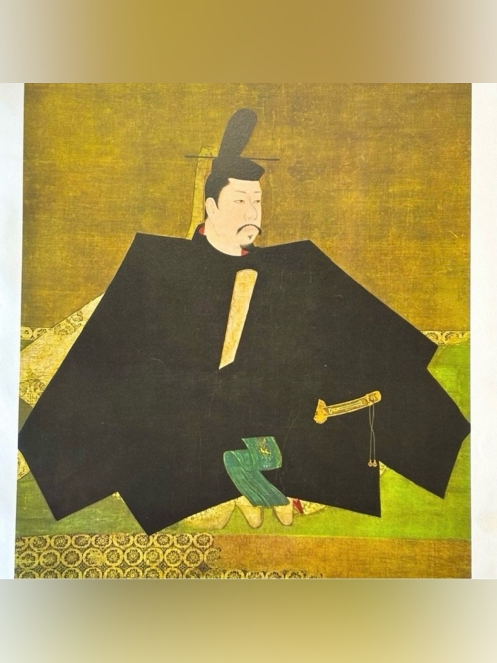 Minamoto Yoritomo, Kamakura Buddhism Original Vintage Fine Art Print Poster 60’s